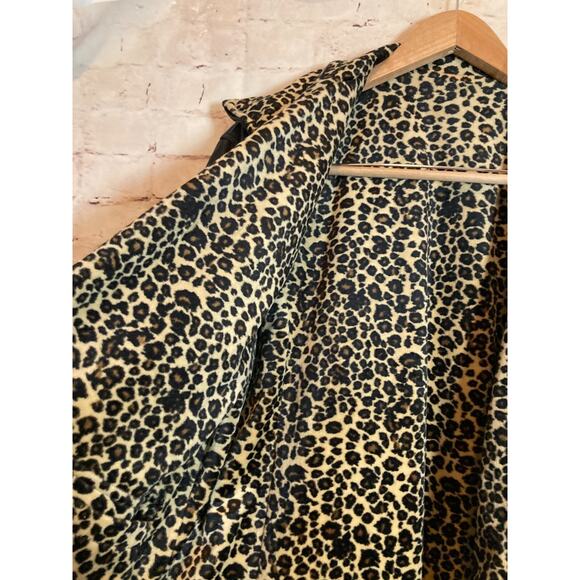 Utex Design Fully Reversible Jacket Womens Medium Cheetah Leopard Full Zip Up - Picture 14 of 14